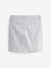 Neutral Stripe Chino Shorts With Linen (3-16yrs) - Image 2 of 2
