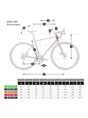 Decathlon Red Gravel Triban Grvl 520 Subcompact Size M Bike - Image 5 of 5