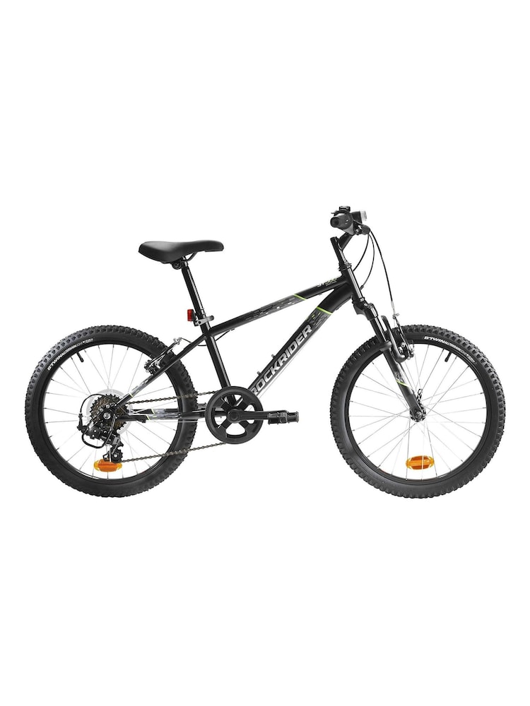 Decathlon Black 20 Inch Kids Mountain Bike Rockrider St 500 6-9 Years - Image 1 of 7