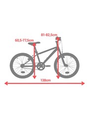 Decathlon Black 20 Inch Kids Mountain Bike Rockrider St 500 6-9 Years - Image 2 of 7
