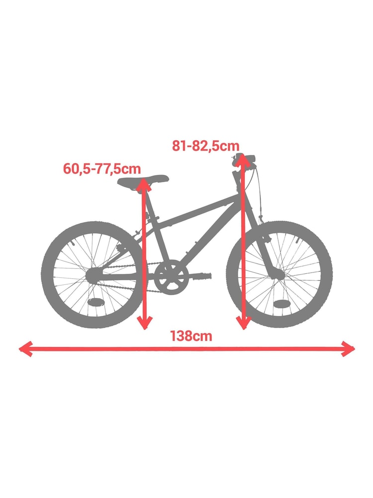 Decathlon Black 20 Inch Kids Mountain Bike Rockrider St 500 6-9 Years - Image 2 of 7