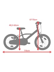 Decathlon White 16 Inch Kids Bike Inuit 100 4-6 Years - Image 4 of 5