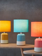 Village At Home Blue Turquoise Pop Ceramic Table Lamp - Image 1 of 2