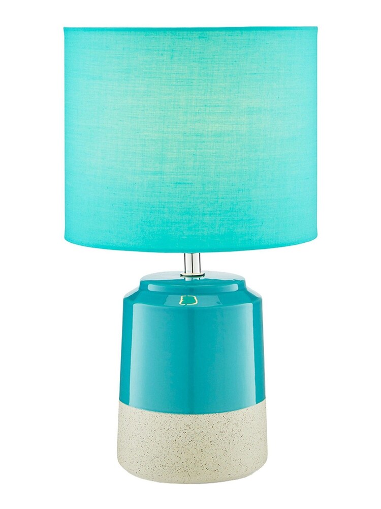 Village At Home Blue Turquoise Pop Ceramic Table Lamp - Image 2 of 2