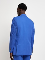 River Island Blue Bright DB2 Notch Bright Suit: Jacket - Image 3 of 4