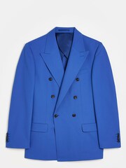 River Island Blue Bright DB2 Notch Bright Suit: Jacket - Image 4 of 4