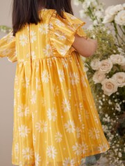 Żółty w stokrotki - Sukienka z błyszczącym nadrukiem (3 mies. –8 lat) - Obraz 3 z 6
