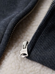 Superdry Vintage Navy Marl Essential Borg Lined Zip-Up Hoodie - Image 5 of 7