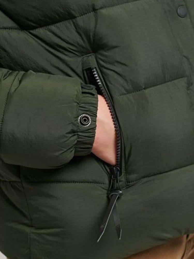 Superdry Green Hooded Mid Layer Short Jacket - Image 6 of 6 Superdry Green Hooded Mid Layer Short Jacket - Image 6 of 6