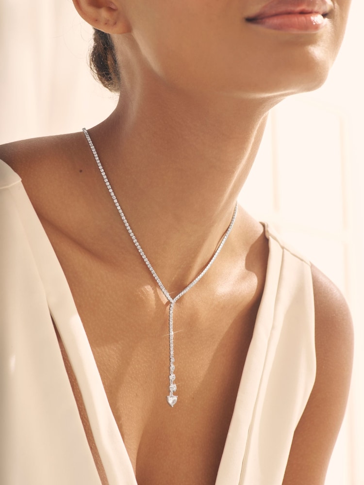 Silver ton - Cupchain Y Halsband - Bild 1 av 5