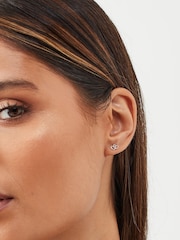 Sterling Silver Interlocking Heart Stud Earrings - Image 1 of 3