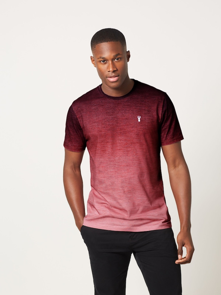 Coral Red Stag Dip Dye T-Shirt - Image 1 of 5