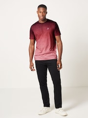 Coral Red Stag Dip Dye T-Shirt - Image 2 of 5