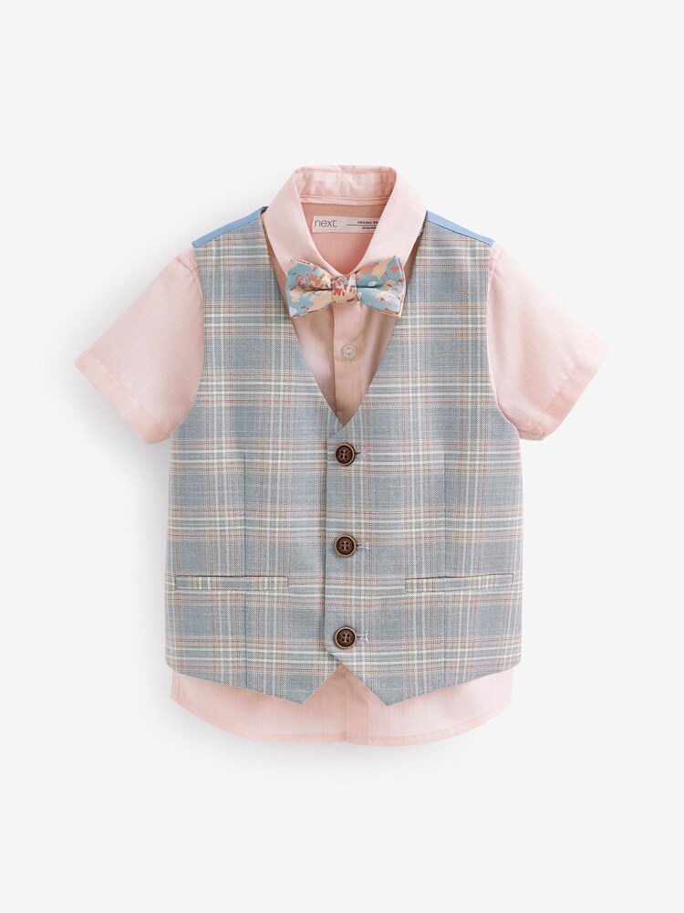 Gris - Ensemble gilet, chemise et nœud papillon (3 mois-9 ans) - Image 1 of 3