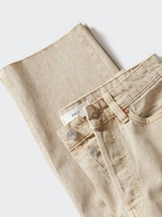 Mango Brown High Waist Cropped Straight Jeans - Image 8 of 9