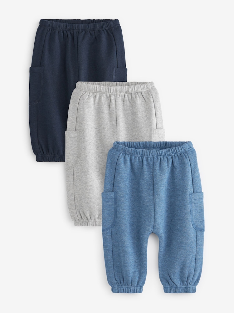 Blau/Grau - Jogginghosen 3er-Pack (0Monate–2Jahre) - Bild 1 von 2
