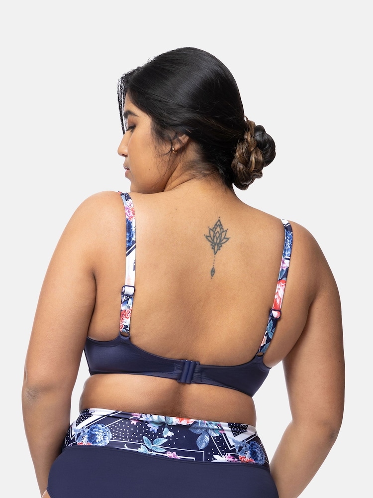 Dorina Blue Monaco Ink Eco Curve Non Padded Bikini Top - Image 2 of 7