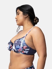 Dorina Blue Monaco Ink Eco Curve Non Padded Bikini Top - Image 3 of 7