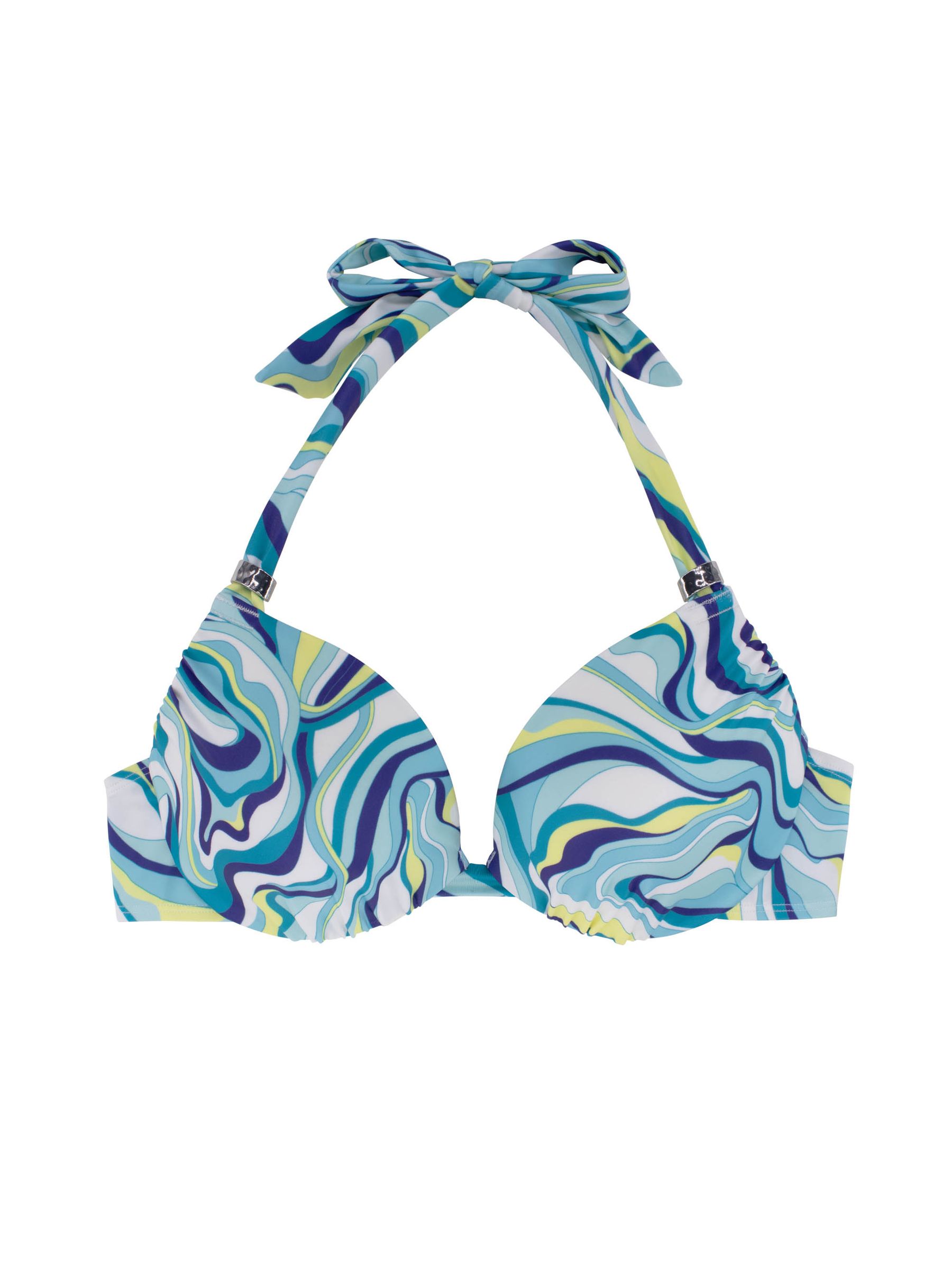 Buy Dorina Blue Delmonico Eco Super Push Up Bikini Top from Next Luxembourg