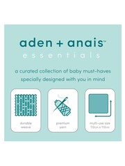 aden + anais White Essentials Muslin 100% Cotton Blanket - Image 4 of 4