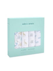 Aden & Anais Natural History Essentials Muslin 100% Cotton Blankets 4 Pack - Image 3 of 8