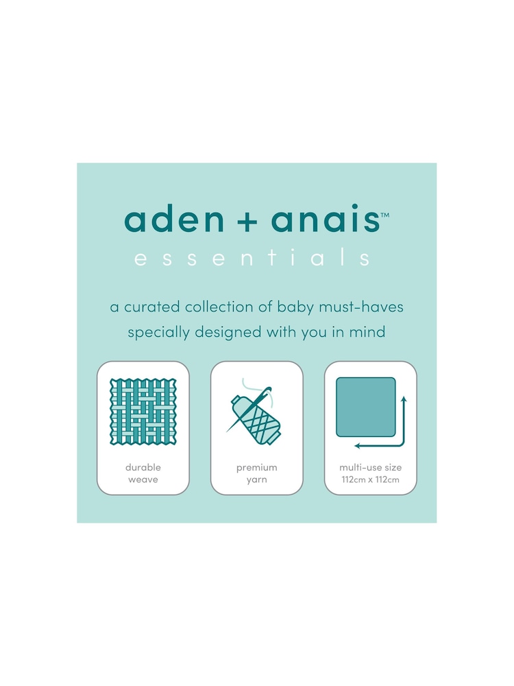 حزمة من 4 بطانيات موسلين قطن 100% Essentials من Aden + Anais - Image 6 of 8