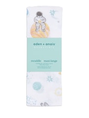 aden + anais Natural Essentials 100% Cotton Muslin Blanket Space Explorers - Image 4 of 6
