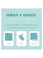 aden + anais Natural Essentials 100% Cotton Muslin Blanket Space Explorers - Image 6 of 6
