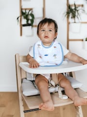 aden + anais Natural Essentials Space Explorers 100% Cotton Muslin Baby Snap Bibs 3 Pack - Image 3 of 3