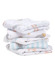 aden + anais Grey Essentials Muslin Squares 5 Pack - Image 1 of 7