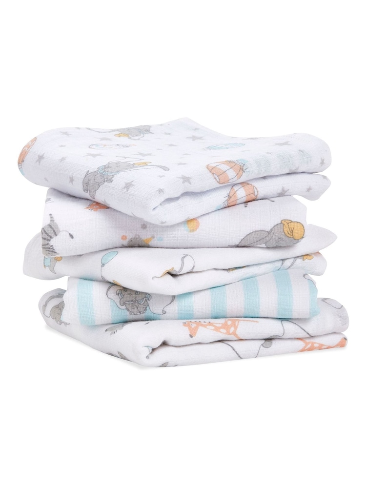 aden + anais Grey Essentials Muslin Squares 5 Pack - Image 1 of 7