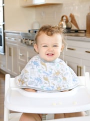 aden + anais White Essentials 100% Cotton Muslin History Baby Burpy Bib - Image 1 of 6
