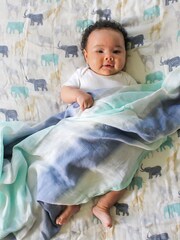 aden + anais Green Large Silky Soft Muslin Expedition 100% Cotton Blankets 3 Pack - Image 1 of 5