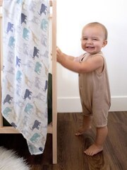 aden + anais Green Large Silky Soft Muslin Expedition 100% Cotton Blankets 3 Pack - Image 2 of 5
