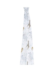 aden + anais White Large 100% Cotton Muslin Jungle Tropical Blanket - Image 4 of 5