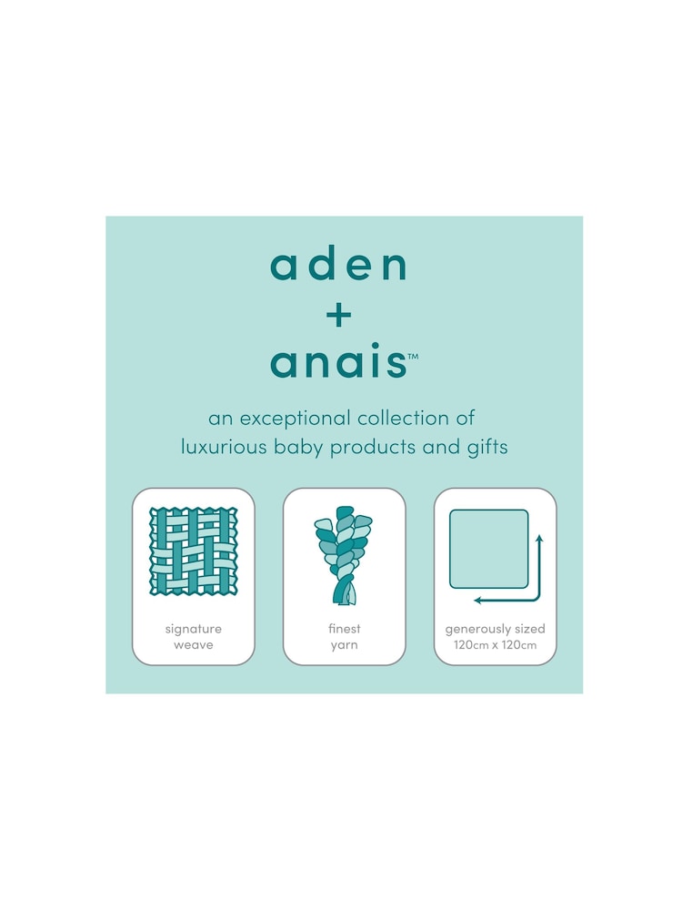 aden + anais Jungle Jam Large 100% Cotton Muslin Blankets 4 Pack - Image 2 of 6
