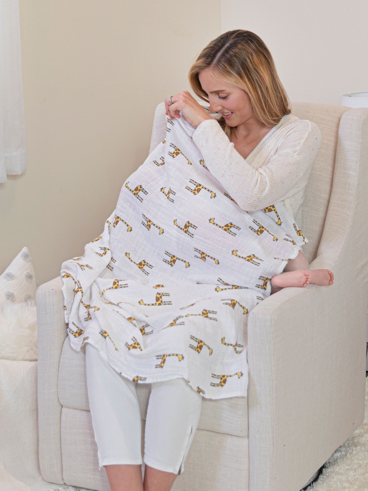 aden + anais Jungle Jam Large 100% Cotton Muslin Blankets 4 Pack - Image 3 of 6