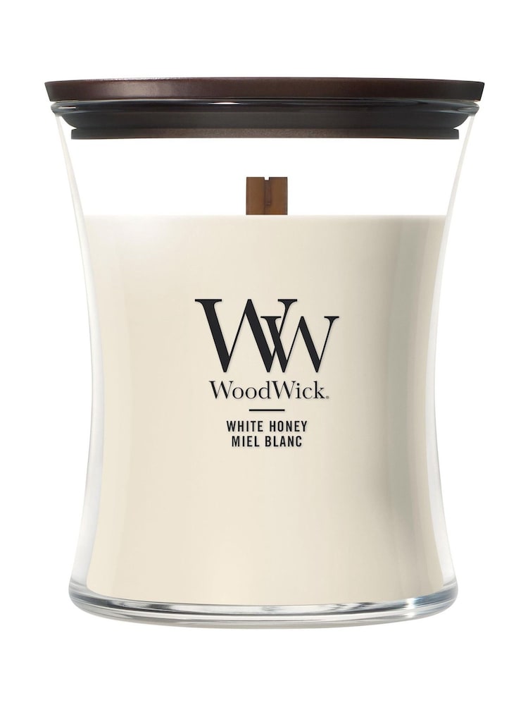Woodwick Cream Medium Hourglass 1 Wick Candle - Image 1 of 1