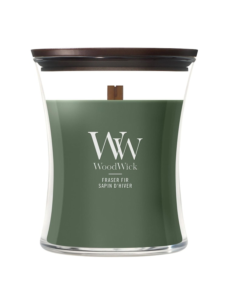 Woodwick Green Medium Hourglass 1 Wick Candle - Image 1 of 1