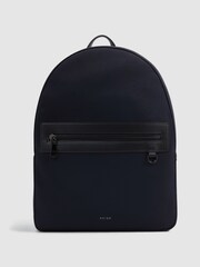 Reiss Dark Navy Ethan Neoprene Backpack - Image 1 of 7
