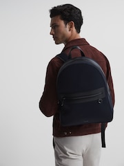 Reiss Dark Navy Ethan Neoprene Backpack - Image 2 of 7