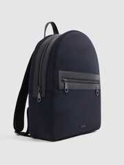 Reiss Dark Navy Ethan Neoprene Backpack - Image 4 of 7