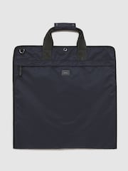 Reiss Dark Navy Callum Nylon Webbing Suit Bag - Image 1 of 5