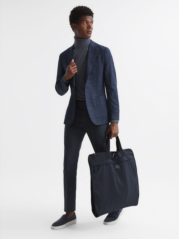 Reiss Dark Navy Callum Nylon Webbing Suit Bag - Image 2 of 5