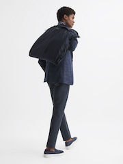 Reiss Dark Navy Callum Nylon Webbing Suit Bag - Image 3 of 5