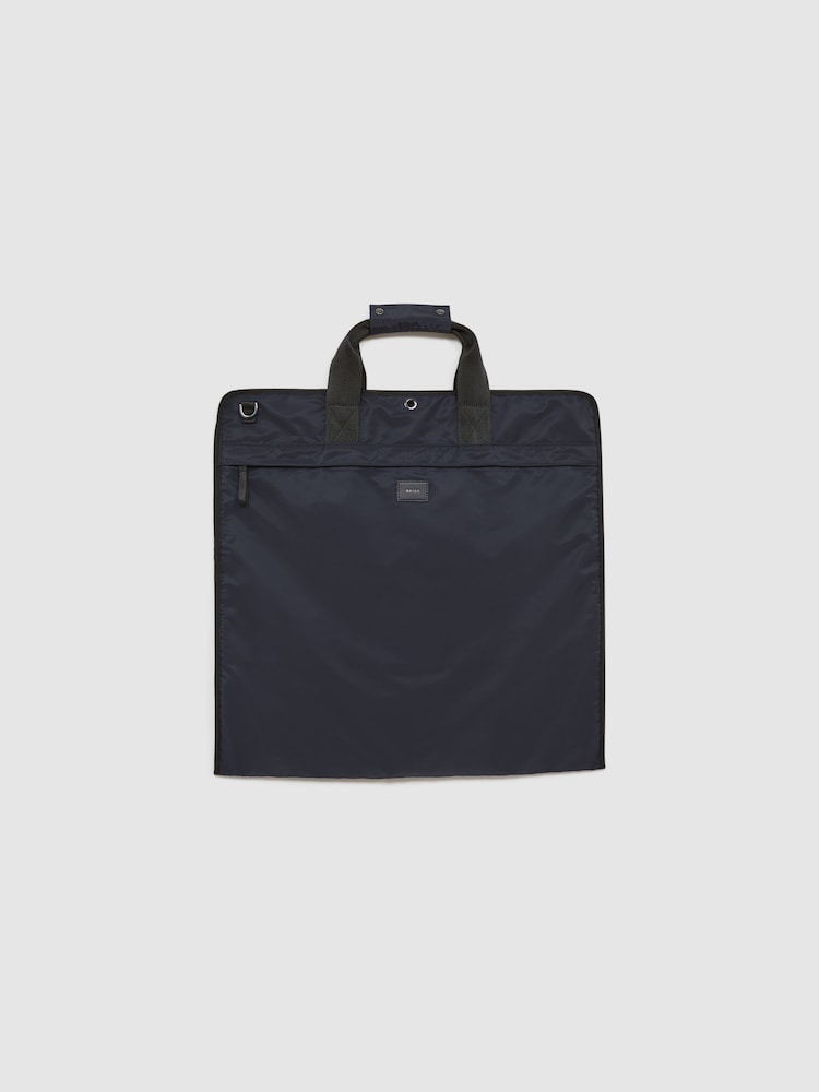 Reiss Dark Navy Callum Nylon Webbing Suit Bag - Image 7 of 7