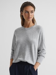 Reiss Grey Audrey Crew Neck Knitted Jumper - Image 1 of 7