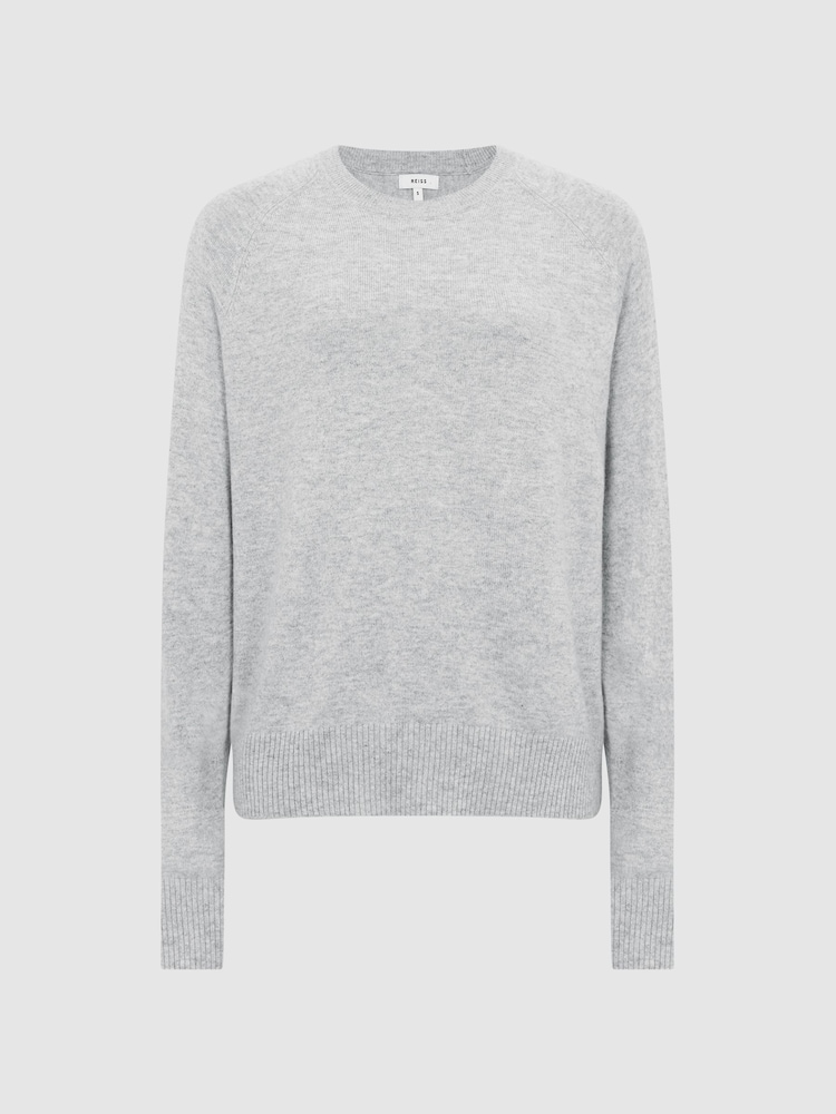 Reiss Grey Audrey Crew Neck Knitted Jumper - Image 2 of 7