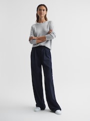 Reiss Grey Audrey Crew Neck Knitted Jumper - Image 3 of 7