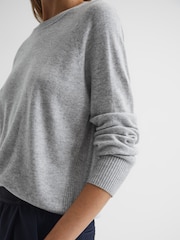 Reiss Grey Audrey Crew Neck Knitted Jumper - Image 4 of 7